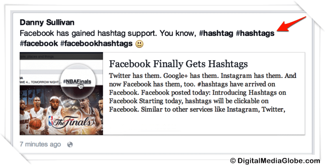 Facebook Hashtag how to