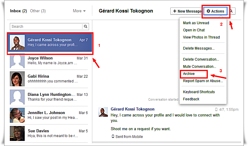 How To Delete Multiple Archived Messages On Facebook