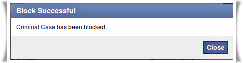 Blocked Facebook App
