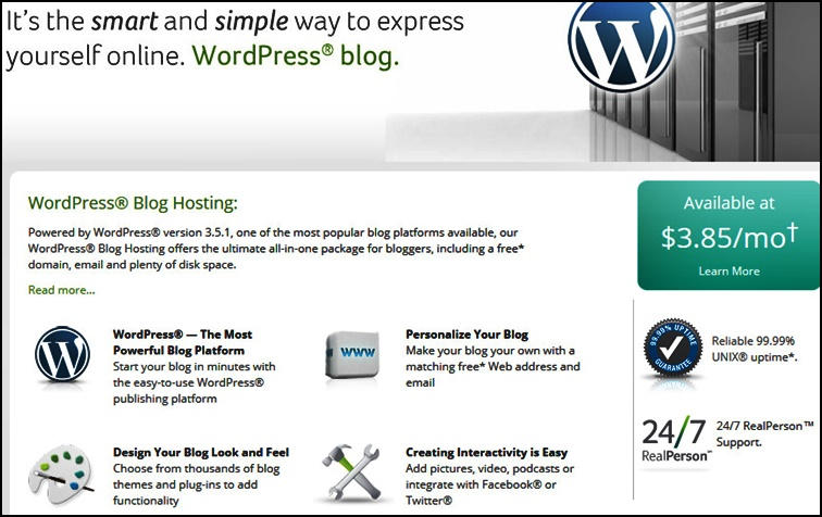 WordPress Blog Hosting - Network Solutions Review