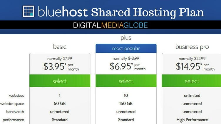 BlueHost Hosting Review - Shared Hosting Plan 73