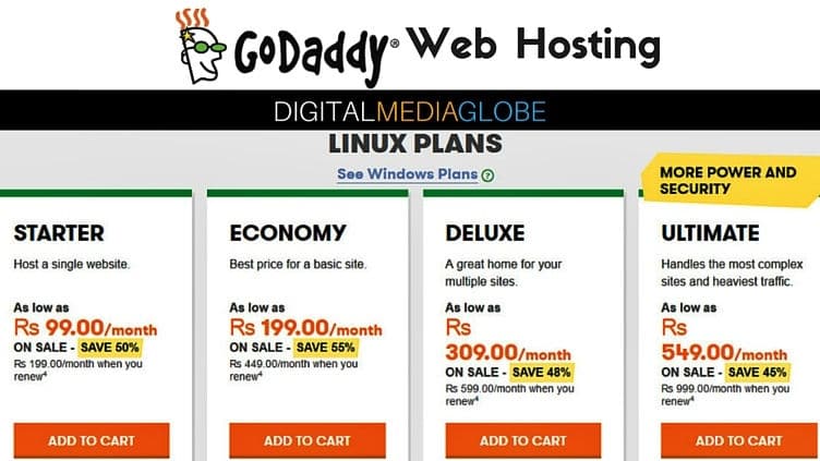 GoDaddy Hosting Review - Web hosting Plan