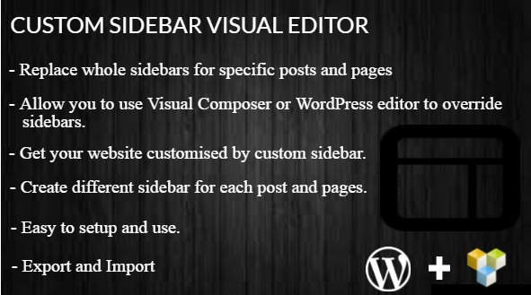 Custom Sidebar Visual Editor WordPress Plugin by CodeCanyon