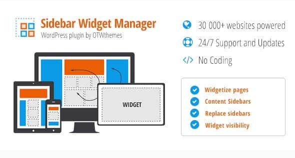 Sidebar Widget Manager for WordPress by CodeCanyon