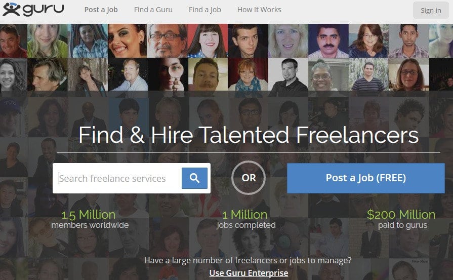 Guru - Micro Site - Hire Quality Freelancers And Find Freelance Jobs