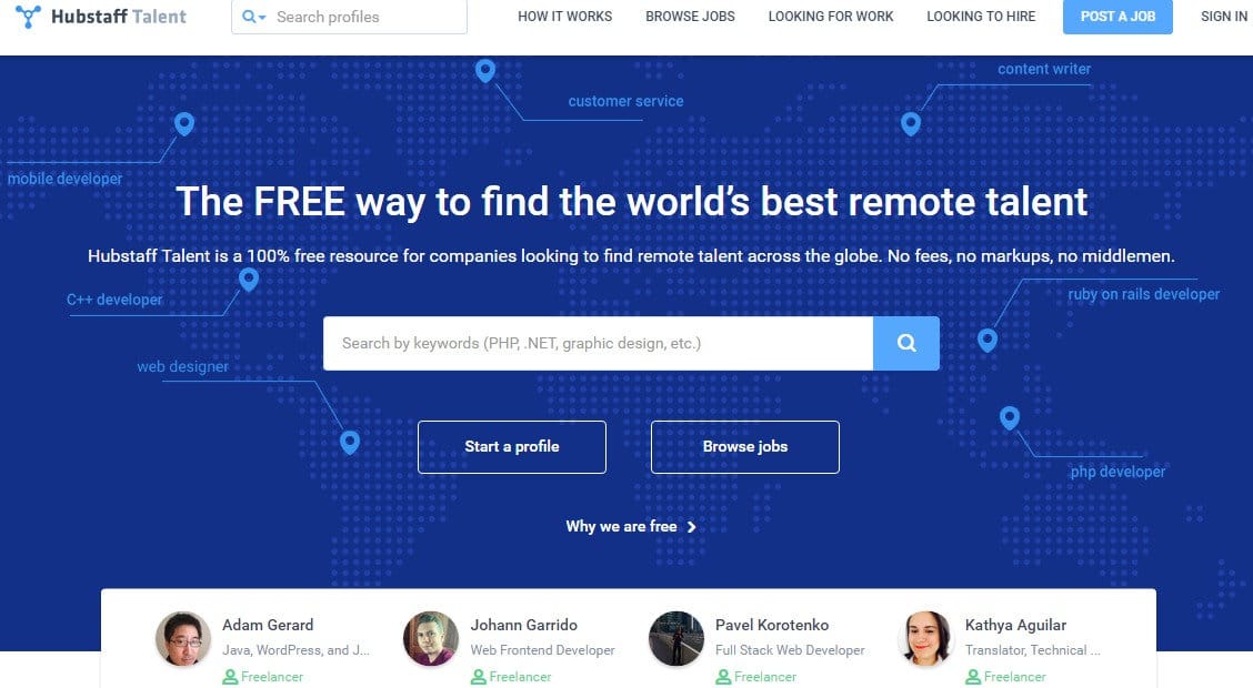 Remote Workers For Free - Hubstaff Talent - Micro Jobs Sites
