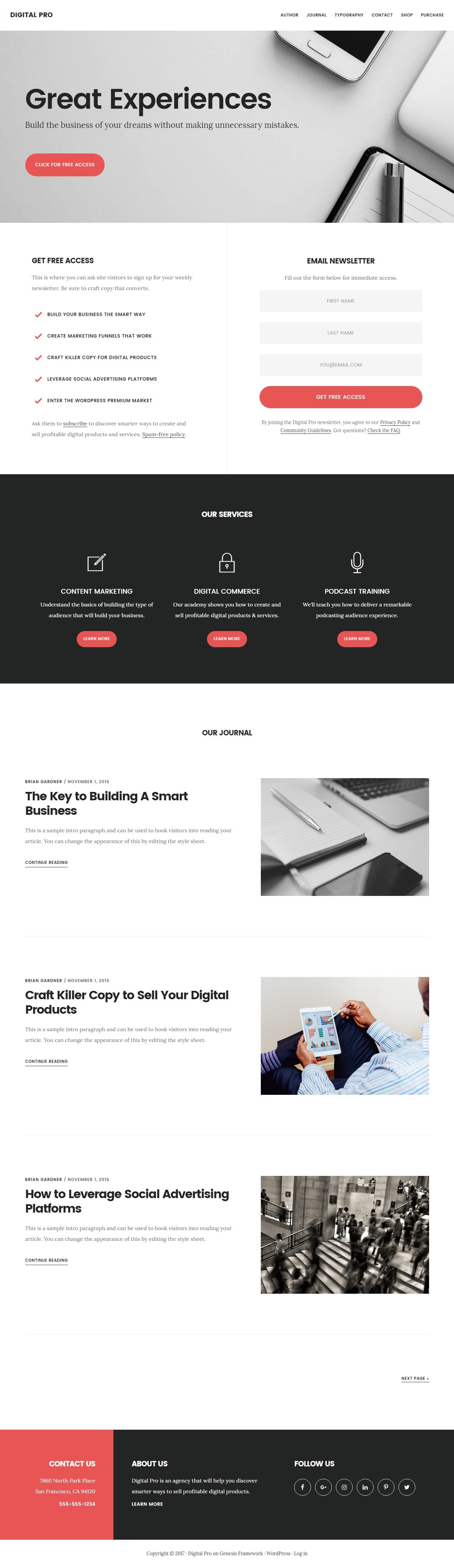 StudioPress Digital Pro Theme – A Professional Theme for Business