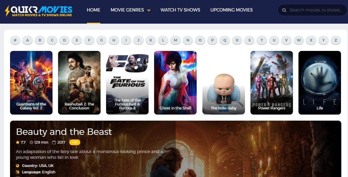 QuikrMovies - Download movies for free or watch online