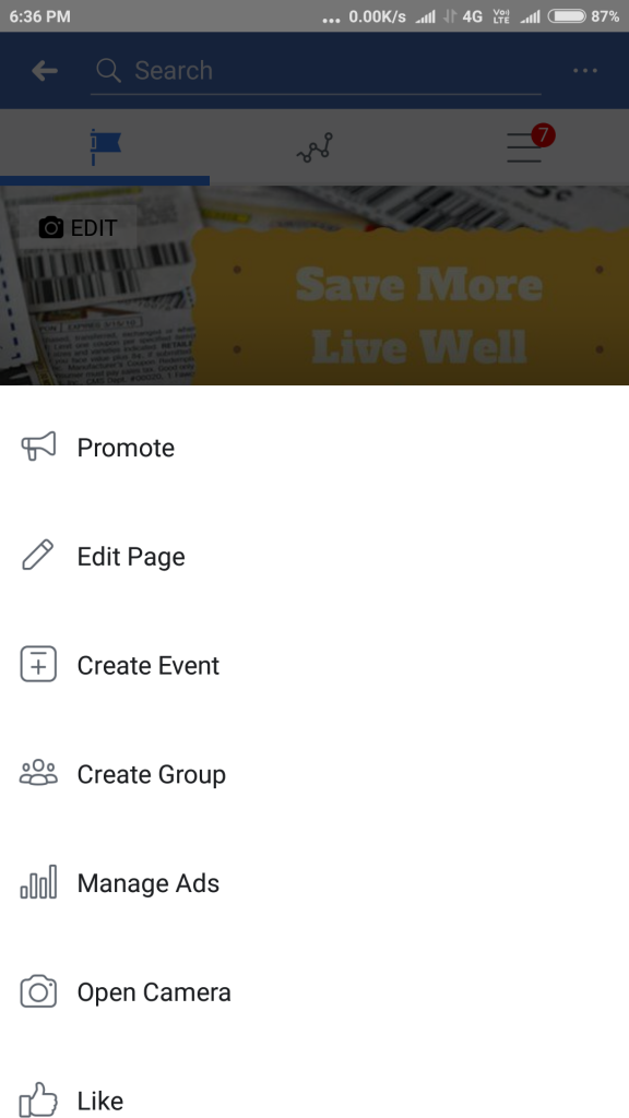 Edit Page in Mobile - How to Delete Facebook Page