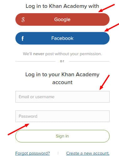 download khan academy log in