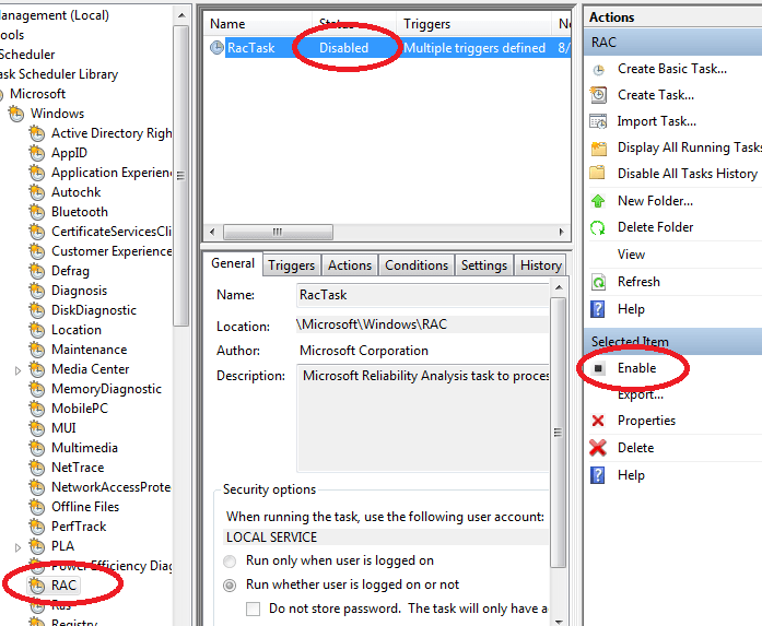 Enable Data Collection for Window Reliability Monitor Fig 3