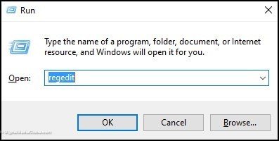 Open Registry editor via Run 2
