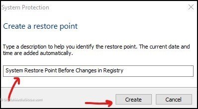 System Restore Point Description 5(b)