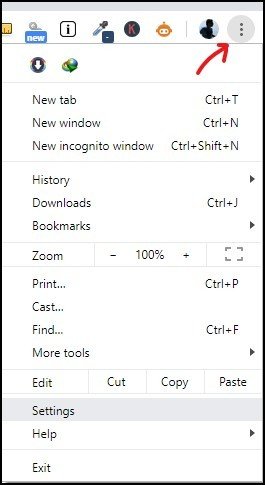 Google Chrome top right corner 1