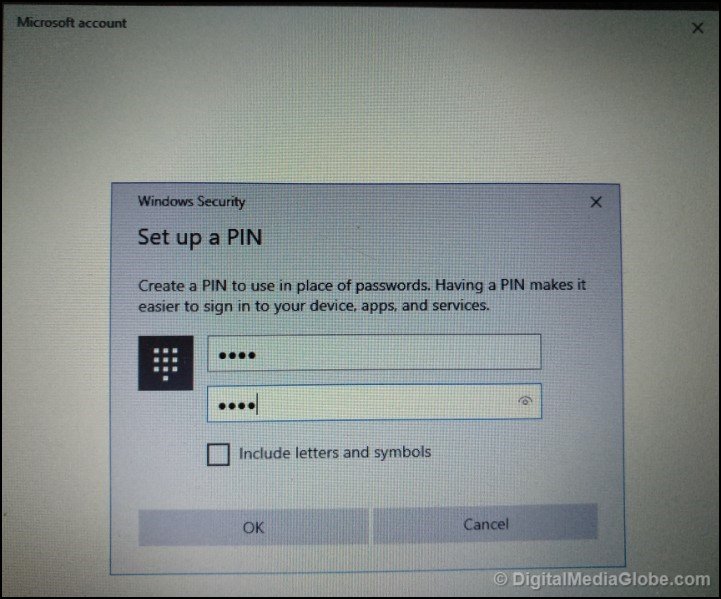 Setup pin for added account 2