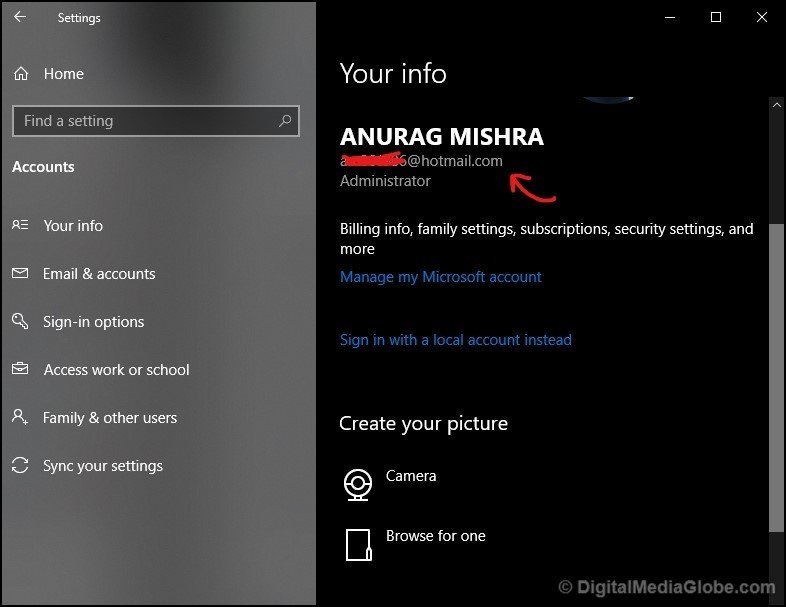 Switch to Microsoft account