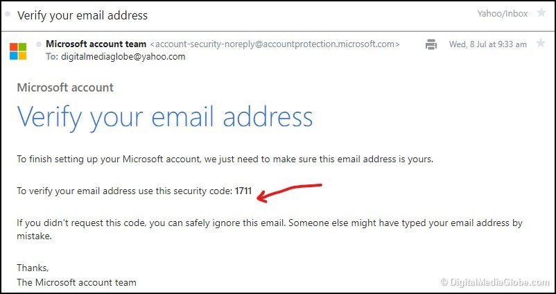 Verify your email address email