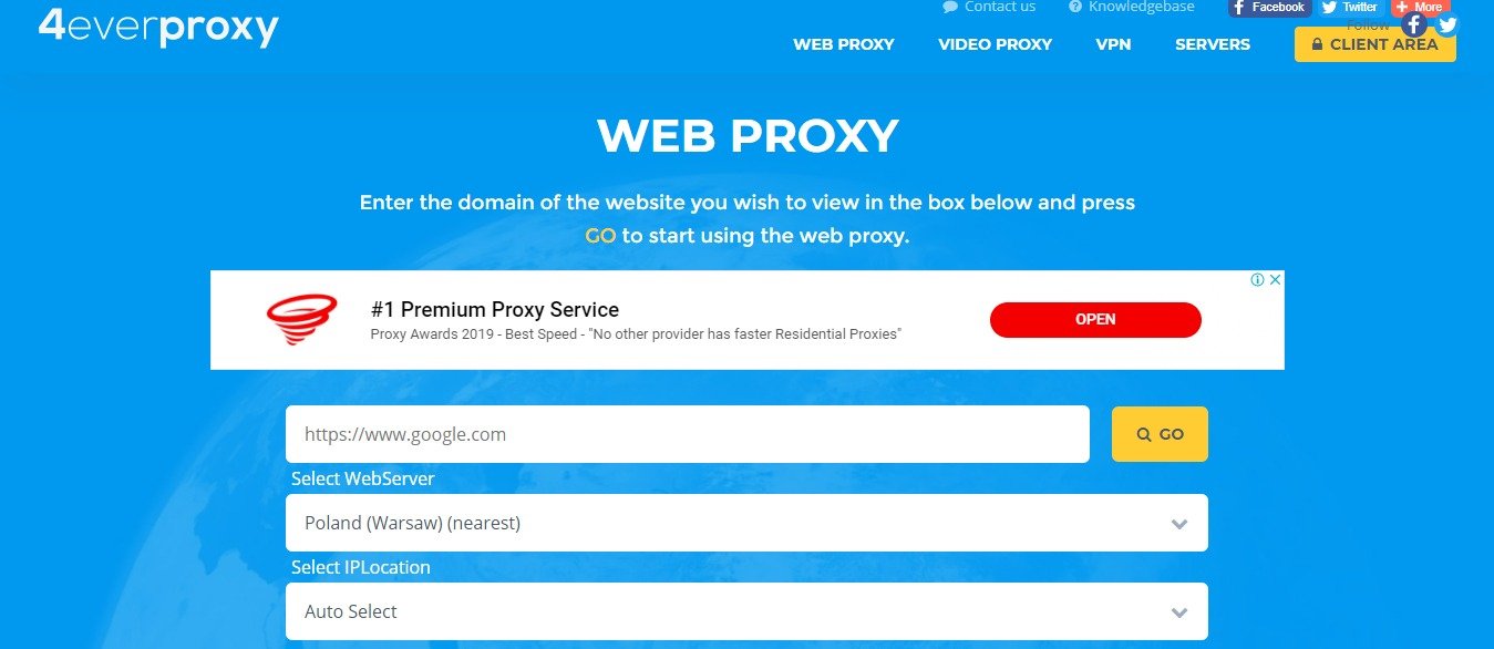 Free Anonymous Web Proxy to Unblock Websites 4everproxy