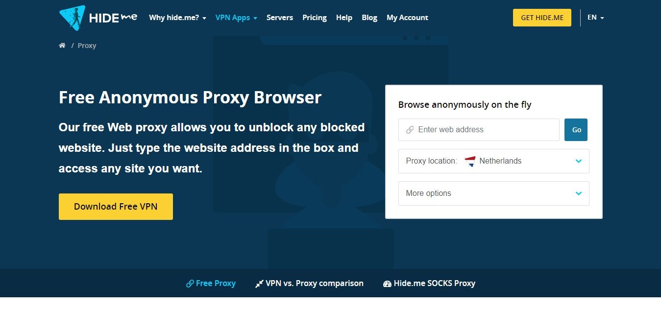 hide me proxy site