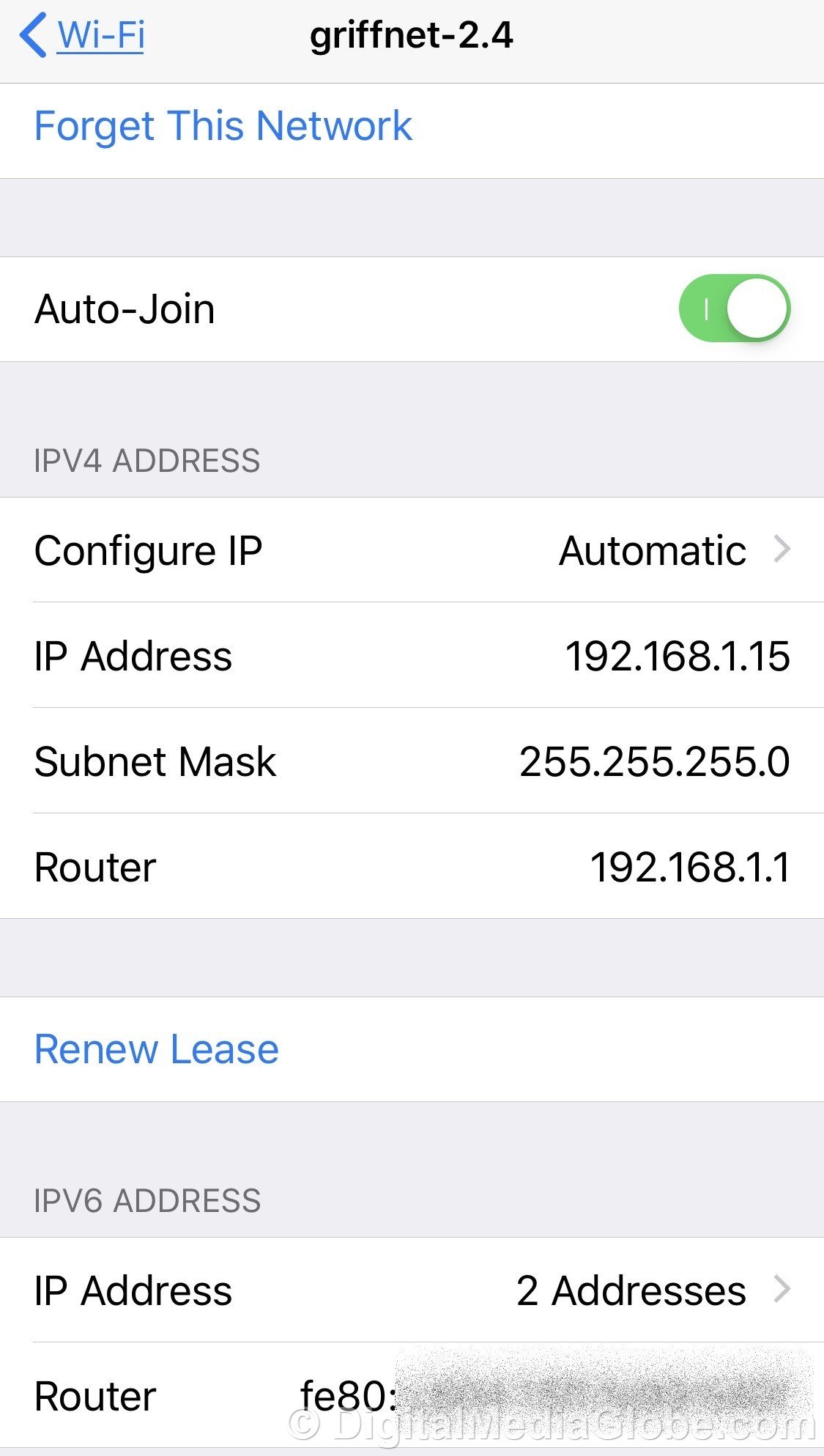 Find IP address in iPhone