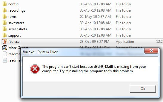 dll file missing