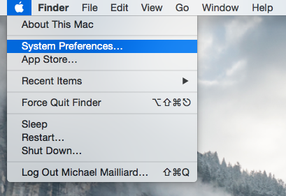 System Preferences in Mac OS