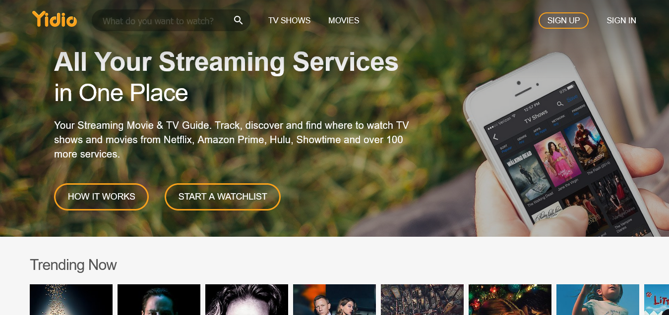 Yidio Streaming Guide for TV Shows Movies