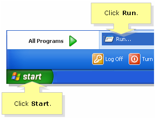 Click Run on Windows XP