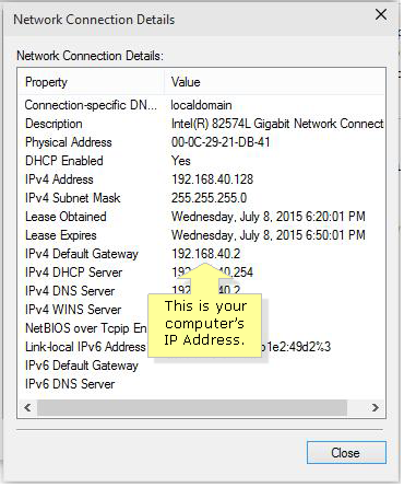 Network connection Windows 10 2