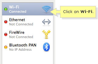 Wi Fi icon in Mac OS