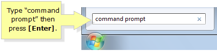 open Command Prompt in windows 7