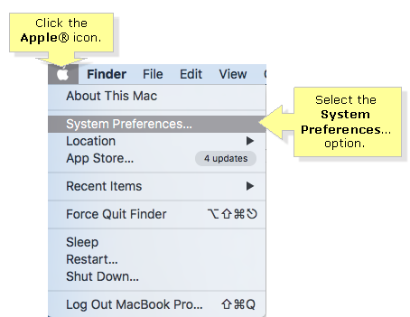 Apple system preferences change DNS server