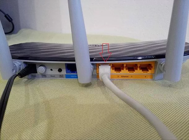 Connect Ethernet wire to the secondary router