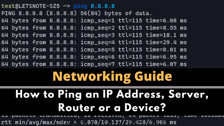 How To Ping An IP Address Server Router Or A Device 