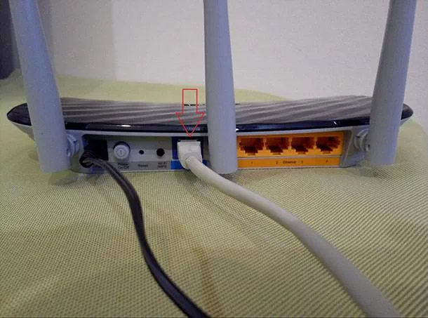 LAN to WAN connect ethernet wire to the secondary router
