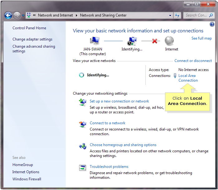 Windows 7 Local Area Connection