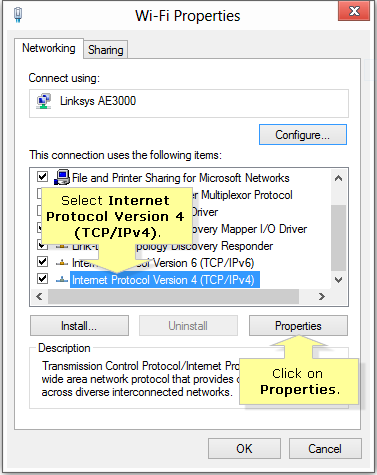 Windows 8 Internet Protocol version 4