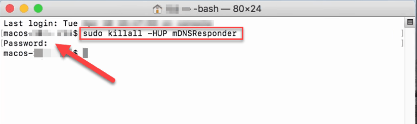 how to clear dns cache macos Terminal command