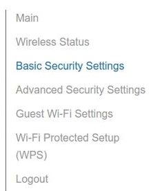 Verizon fios gateway basic security settings