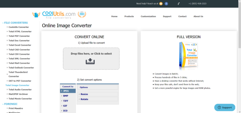 coolutils online image converter