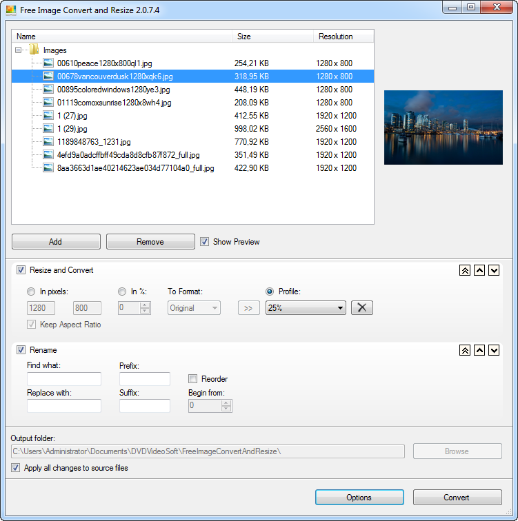 DVDVideoSoft Image Converter and Resize for Windows DigitalMediaGlobe