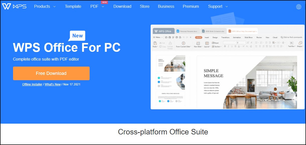 WPS Office Suite free Presentation software