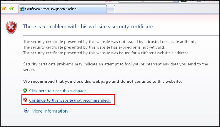 about certificate errors in internet explorer help