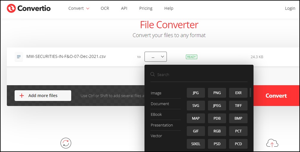 Convertio convert file to another file format