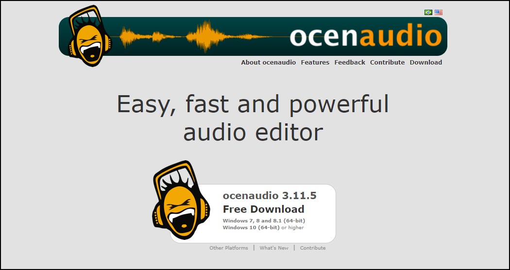 Ocenaudio free audio editing software program