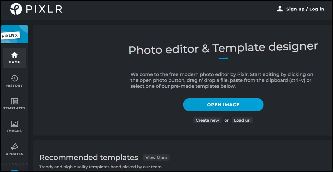 Pixlr online photo editing tool