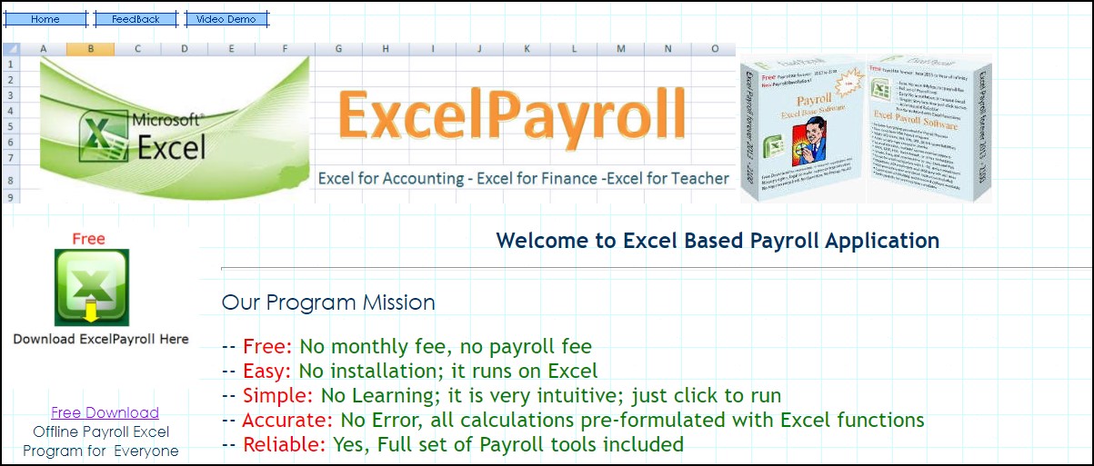 ExcelPayroll free payroll software and app
