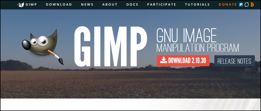 GIMP free graphic design software