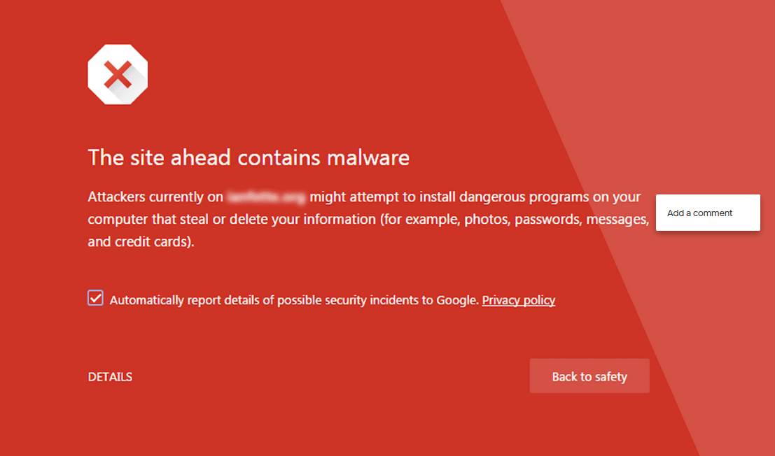 NordVPN Cybersec feature block malicious website
