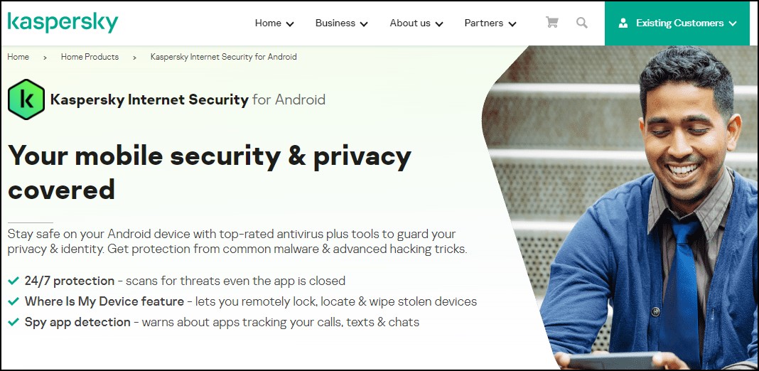 Kaspersky free antivirus security for android